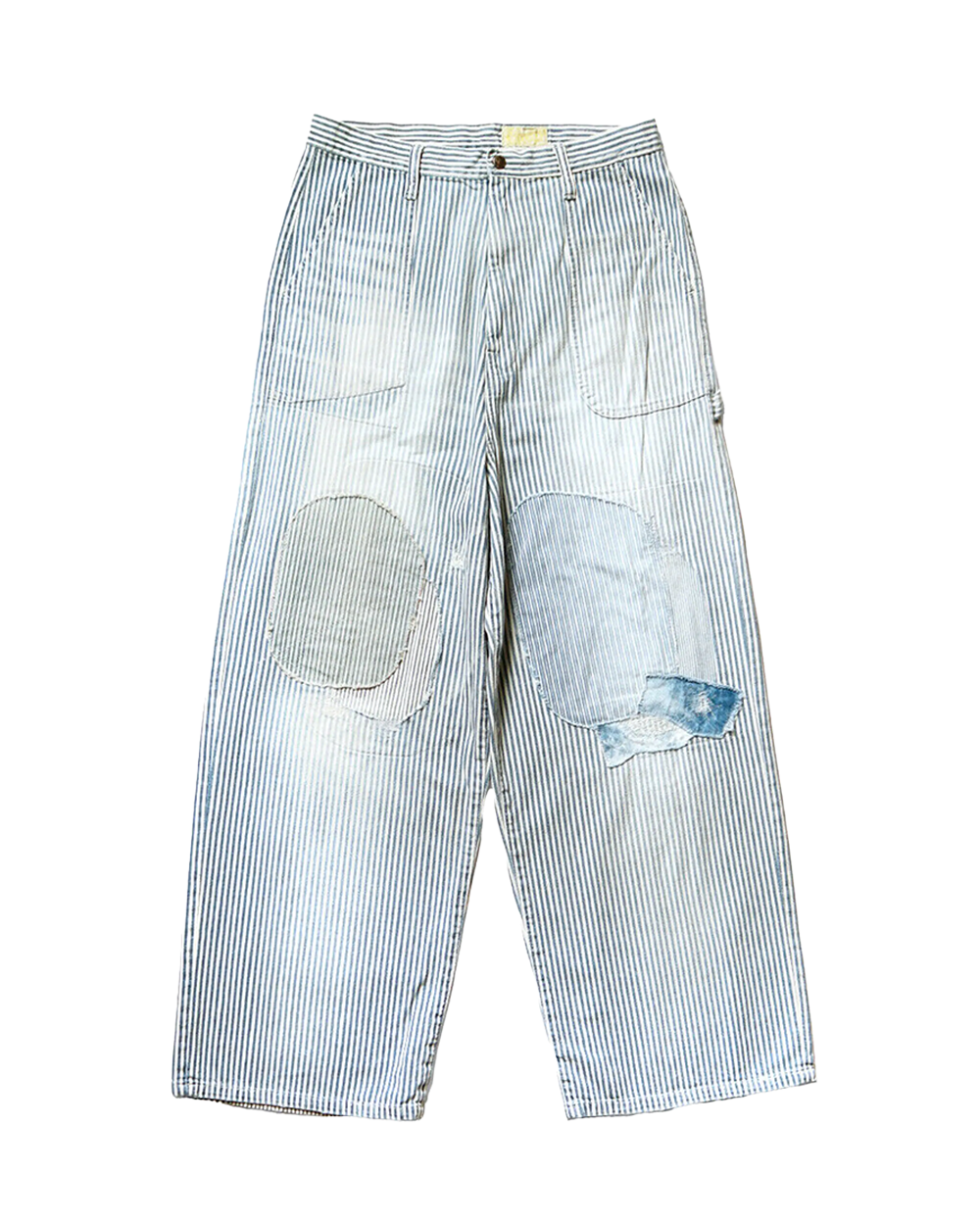 KAPITAL 10oz HICKOREE Stripe Painter PORT Baggy Pants (CHAMPETRE Remake) Kapital