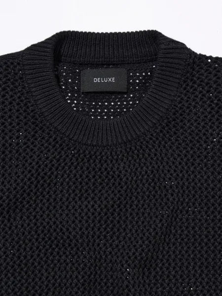 DELUXE JUNGLE WAFFLE KNIT 'BLACK'