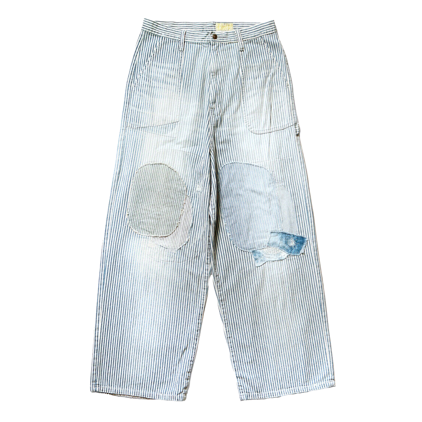 KAPITAL 10oz HICKOREE Stripe Painter PORT Baggy Pants (CHAMPETRE Remake)