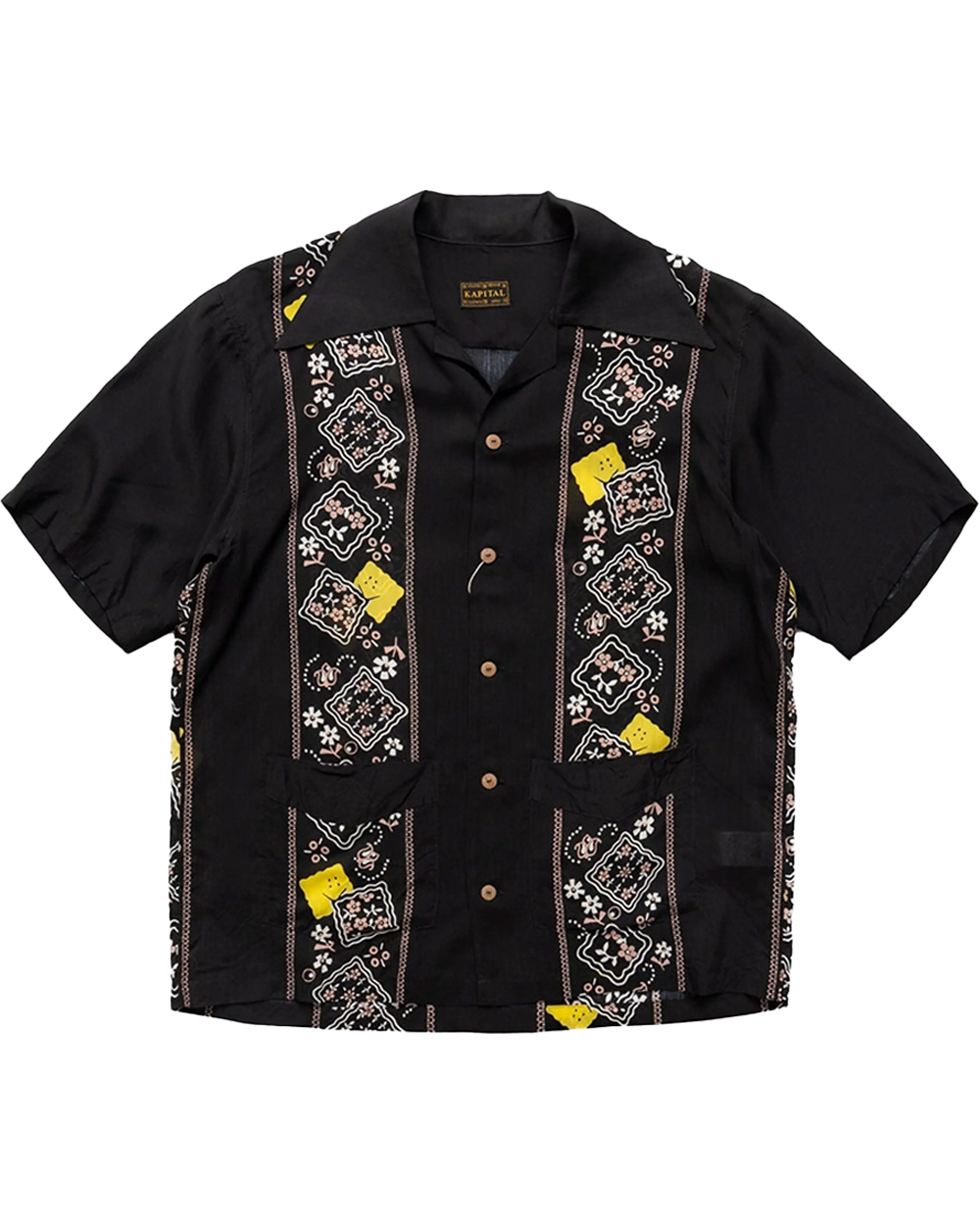 KAPITAL Silk Rayon PECKISH RAINBOWY WRANGLE Collar Cuba Shirt Kapital