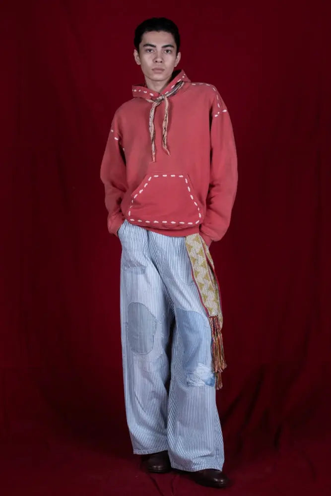 KAPITAL 10oz HICKOREE Stripe Painter PORT Baggy Pants (CHAMPETRE Remake) Kapital