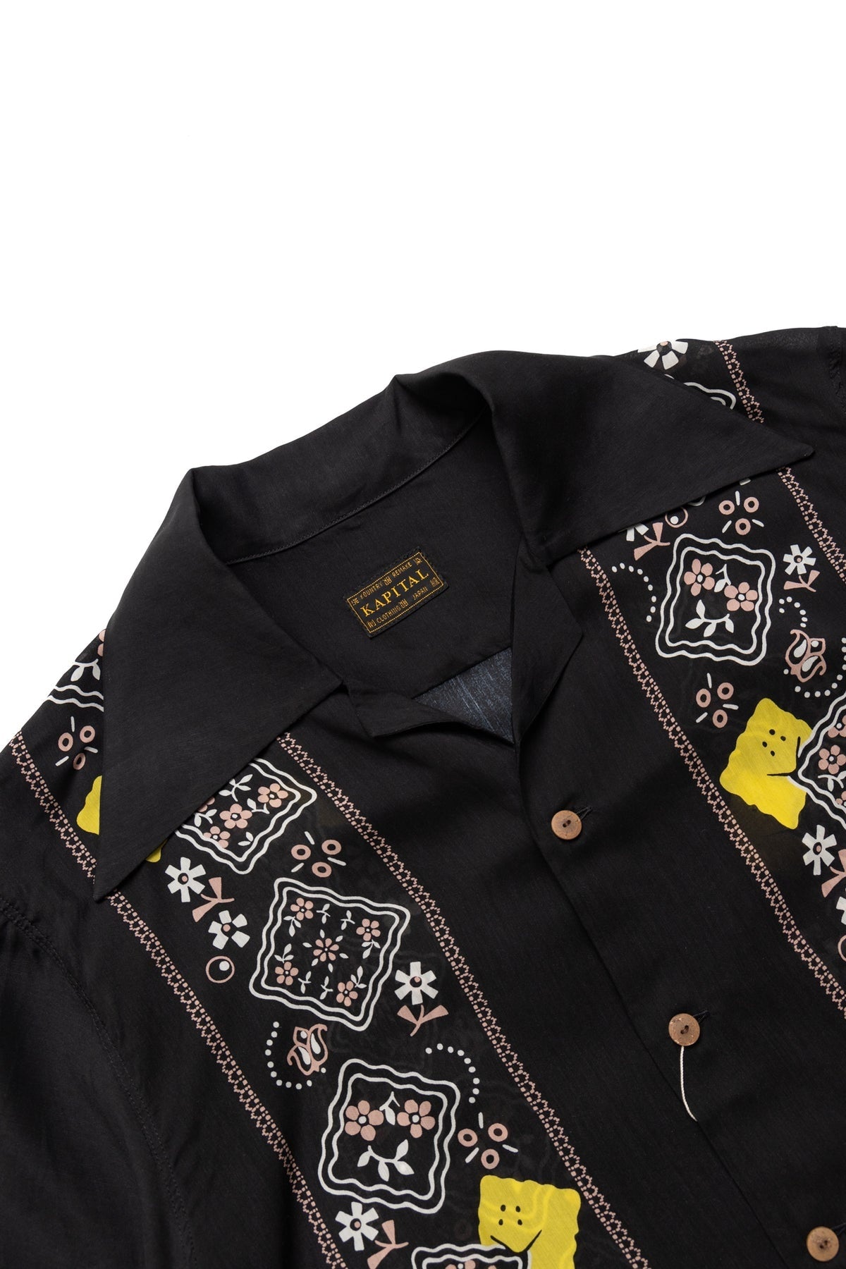 KAPITAL Silk Rayon PECKISH RAINBOWY WRANGLE Collar Cuba Shirt