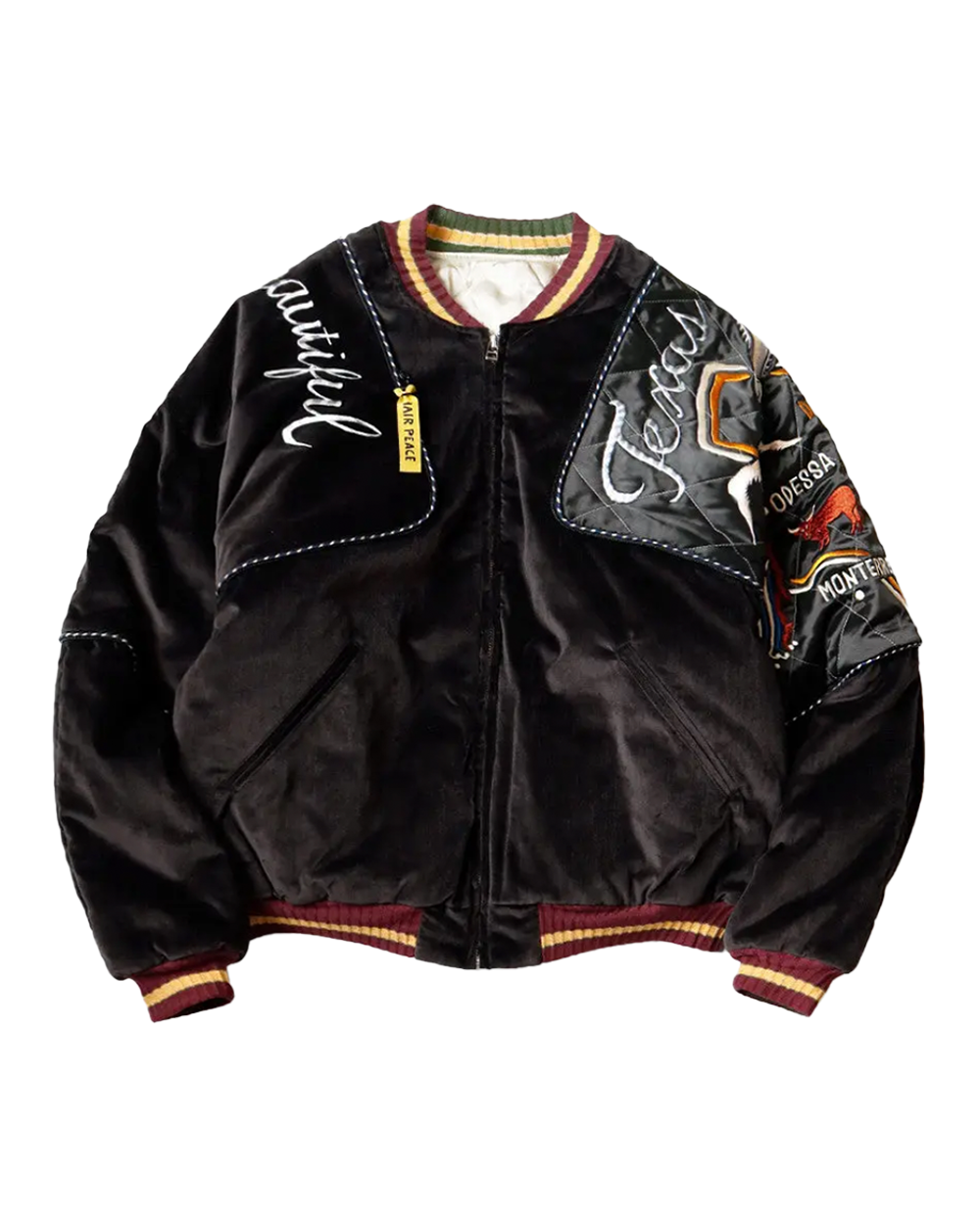 KAPITAL Velveteen SHAM BOMBER JKT (Beautiful Texas) 'Black' Kapital