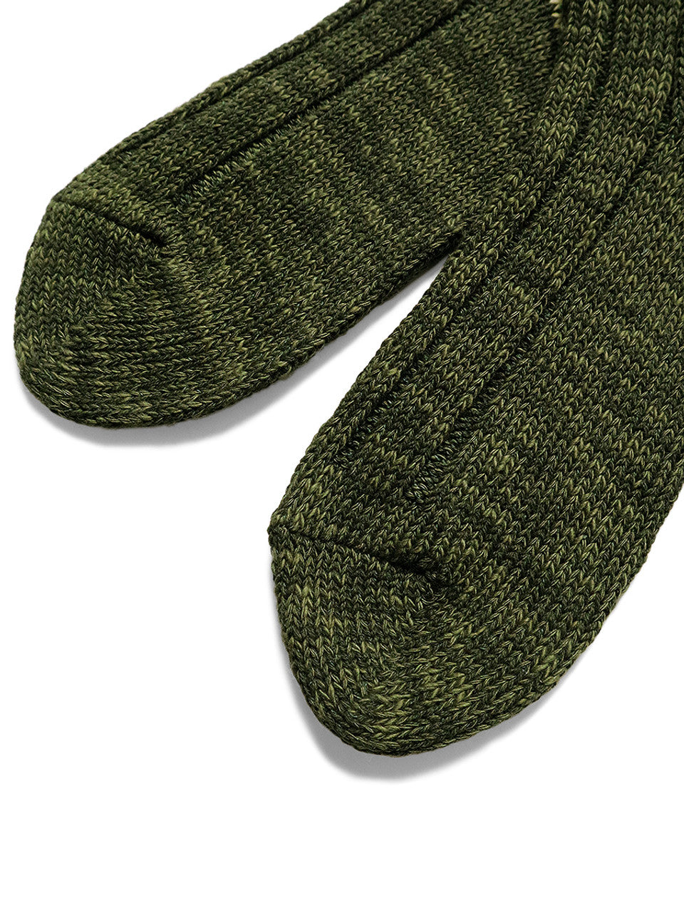 KAPITAL 56 Yarns MA-1 RAINBOWY HAPPY HEEL Socks 'Khaki'