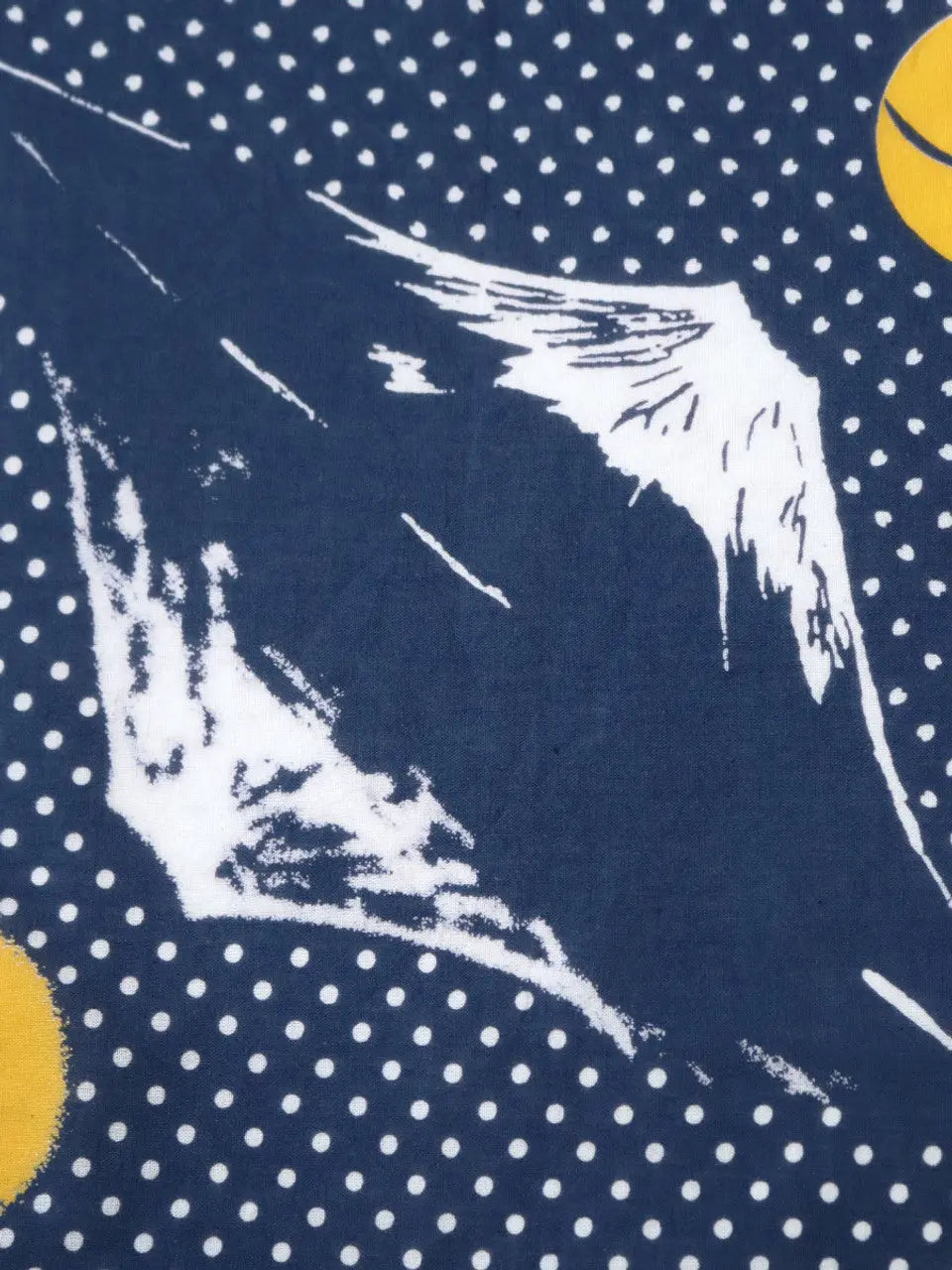 KAPITAL Fastcolor Selvedge Bandanna (Mirrored Fuji PROFILE RAINBOWY) 'Navy' Kapital