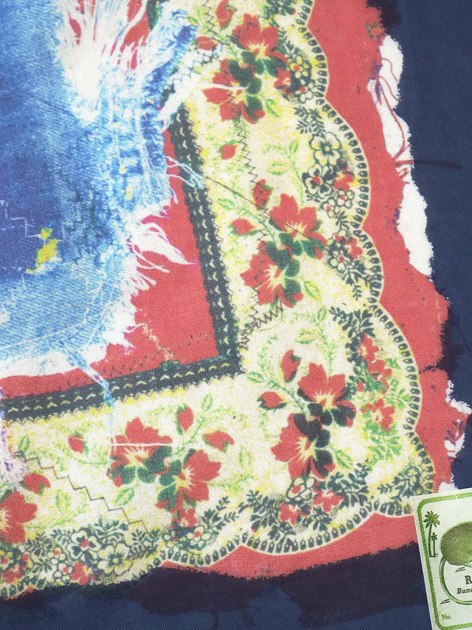 KAPITAL Fastcolor Selvedge Bandana (BANDANA Patchwork) 'Navy' Kapital