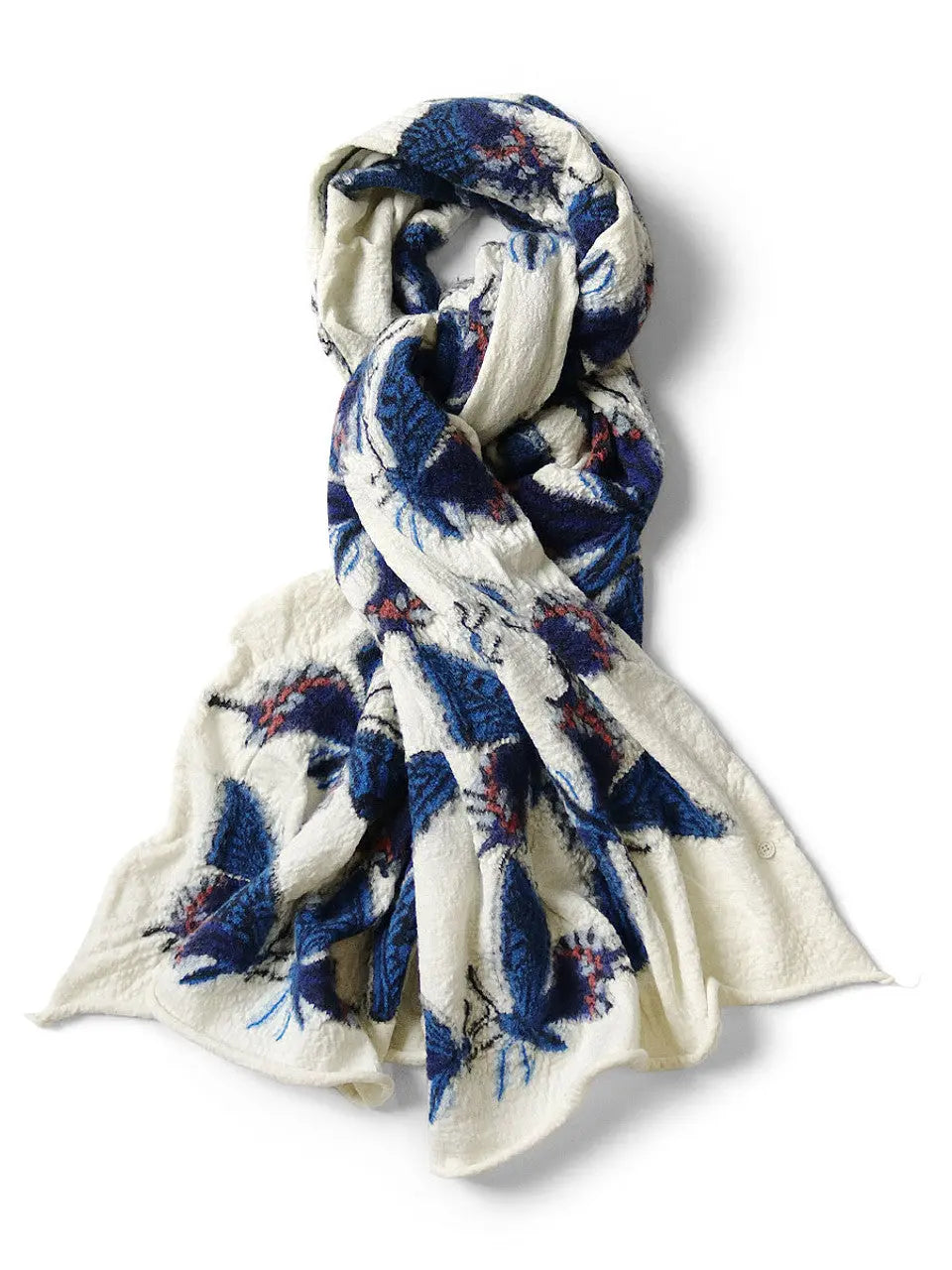 KAPITAL Fulling Wool Scarf BUTTERFLY 'Black' Kapital