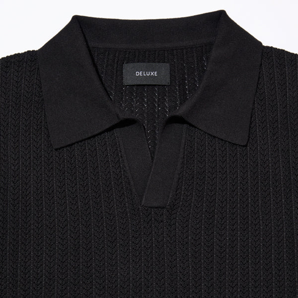 DELUXE GATSBY KNIT SHIRT 'BLACK'