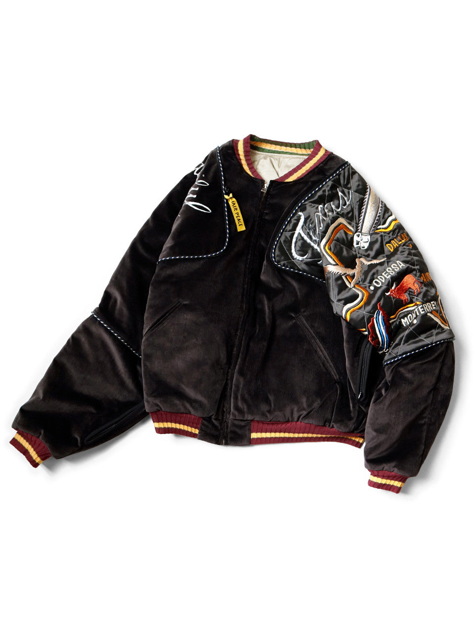 KAPITAL Velveteen SHAM BOMBER JKT (Beautiful Texas) 'Black'