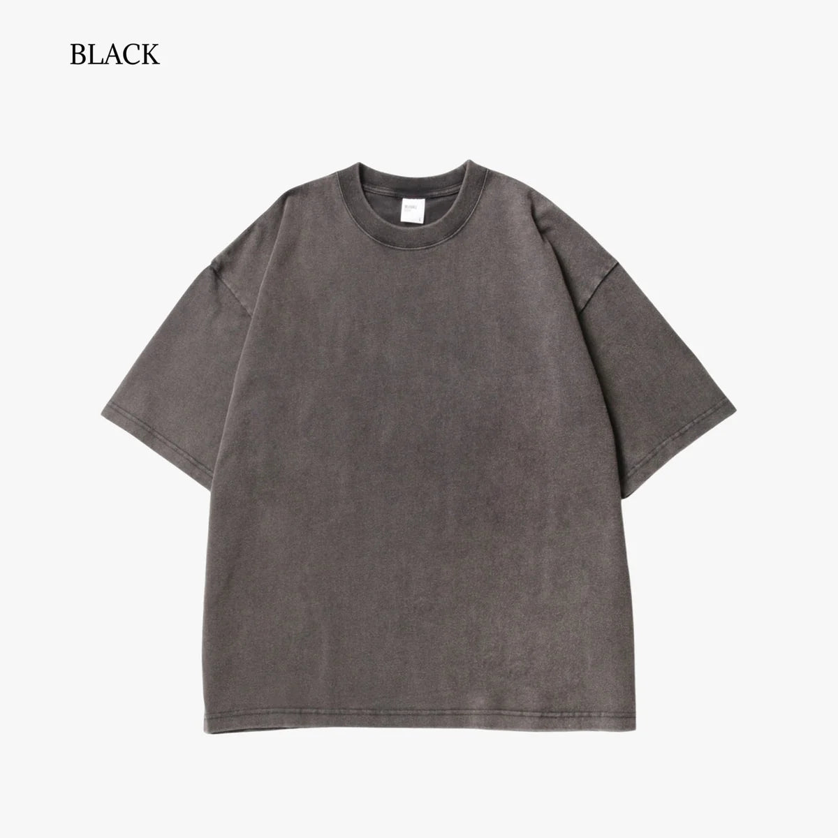 MUHAKU BLOW THROUGH SS TEE/POWDER-WASHED 9.4OZ 'BLACK'