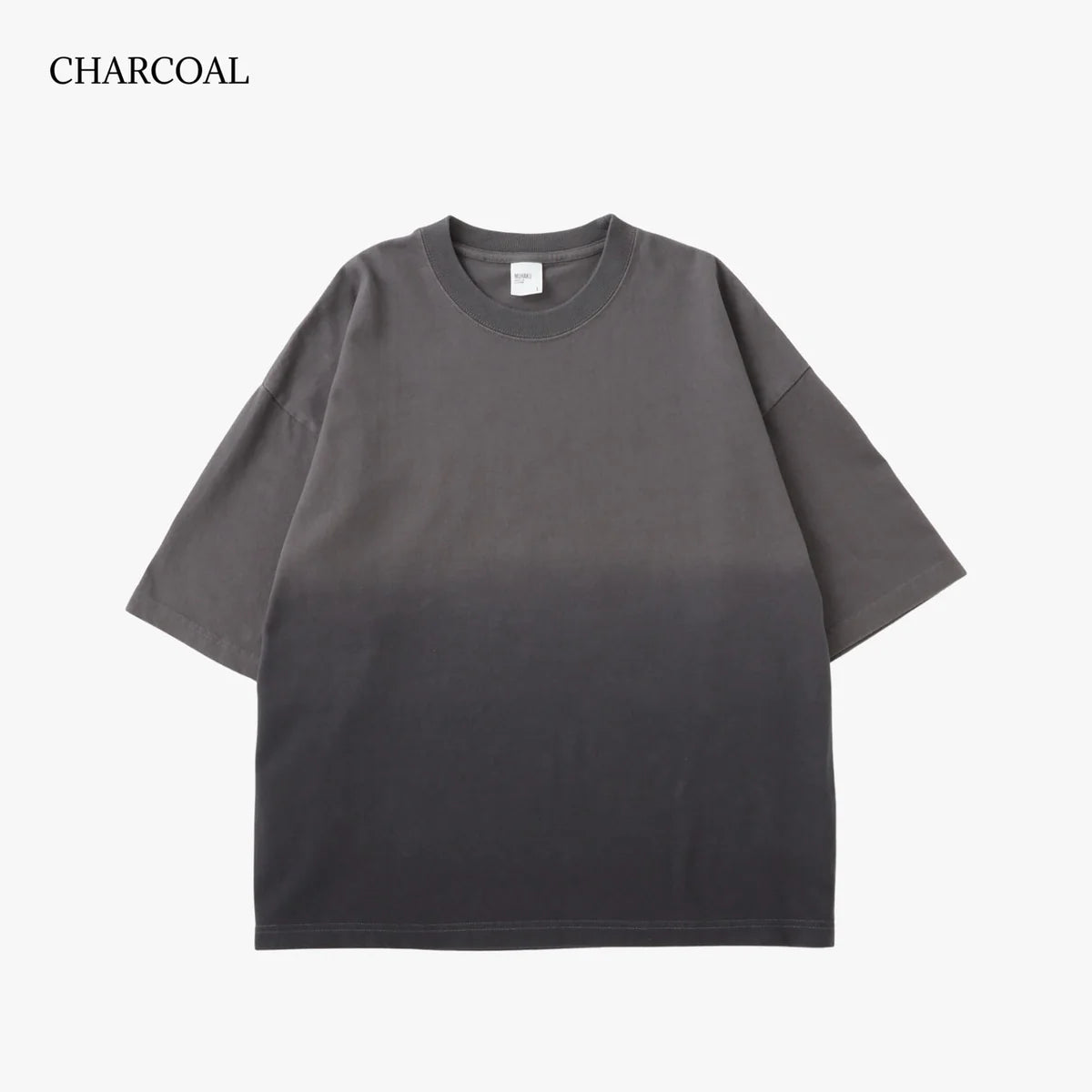 MUHAKU BLOW THROUGH MIDIUM SS TEE 'CHARCOAL'