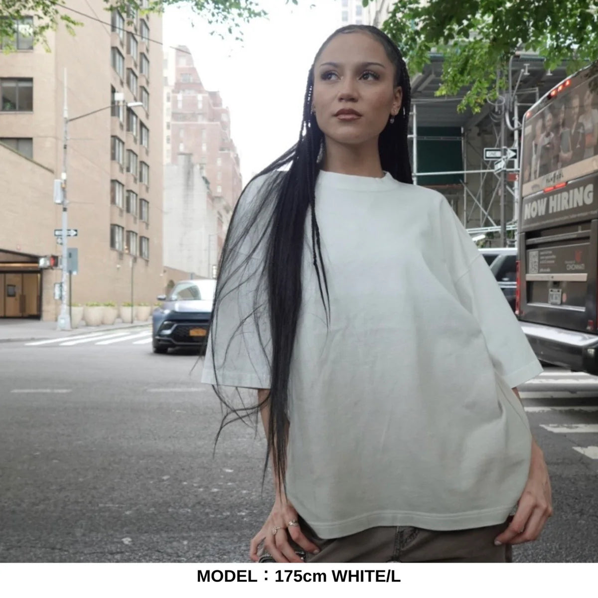 MUHAKU BLOW THROUGH MIDIUM SS TEE 'WHITE'