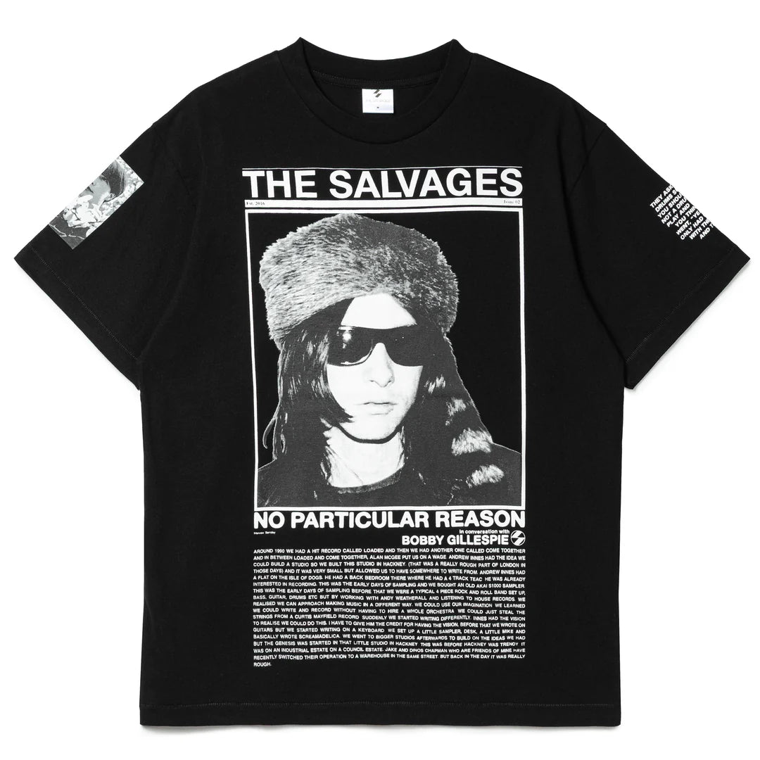 THE SALVAGES x BOBBY GILLESPIE T-SHIRT 'BLACK'