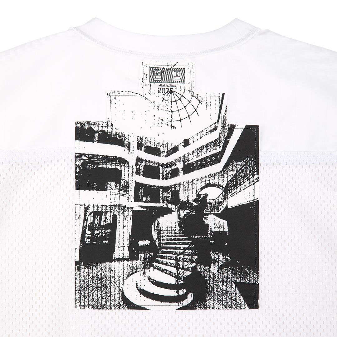 CAV EMPT MESH TRACK CREW NECK WHITE