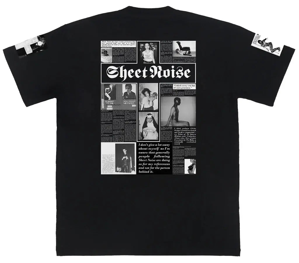 THE SALVAGES X SHEET NOISE T-SHIRT 'BLACK' The Salvages