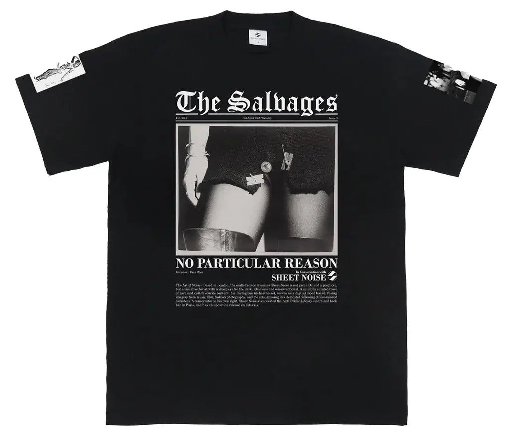 THE SALVAGES X SHEET NOISE T-SHIRT 'BLACK' The Salvages