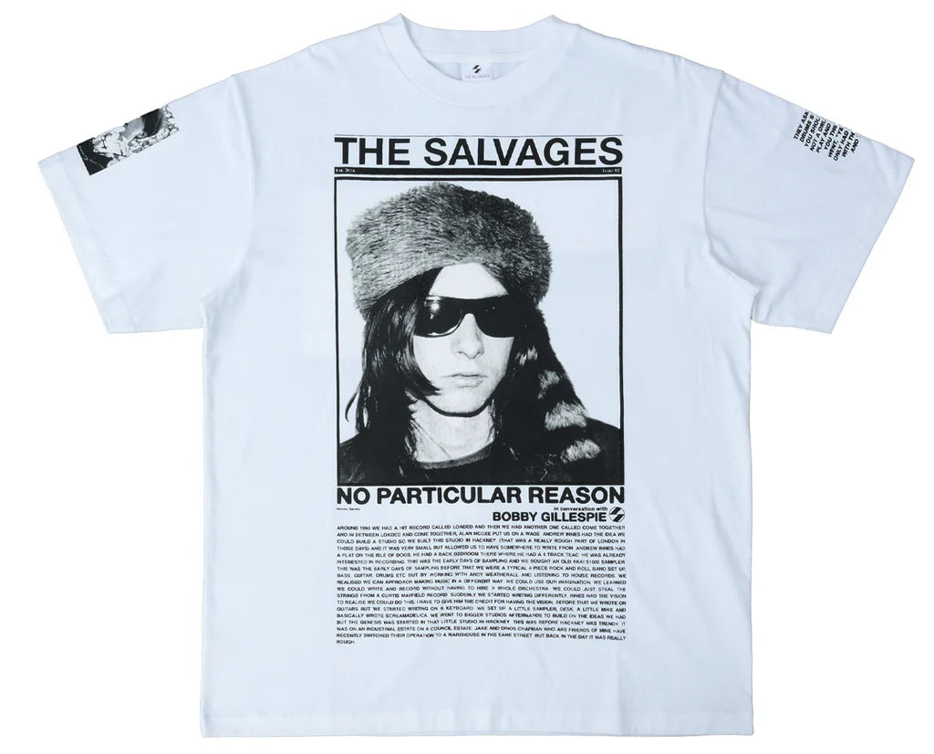 THE SALVAGES x BOBBY GILLESPIE T-SHIRT 'WHITE'