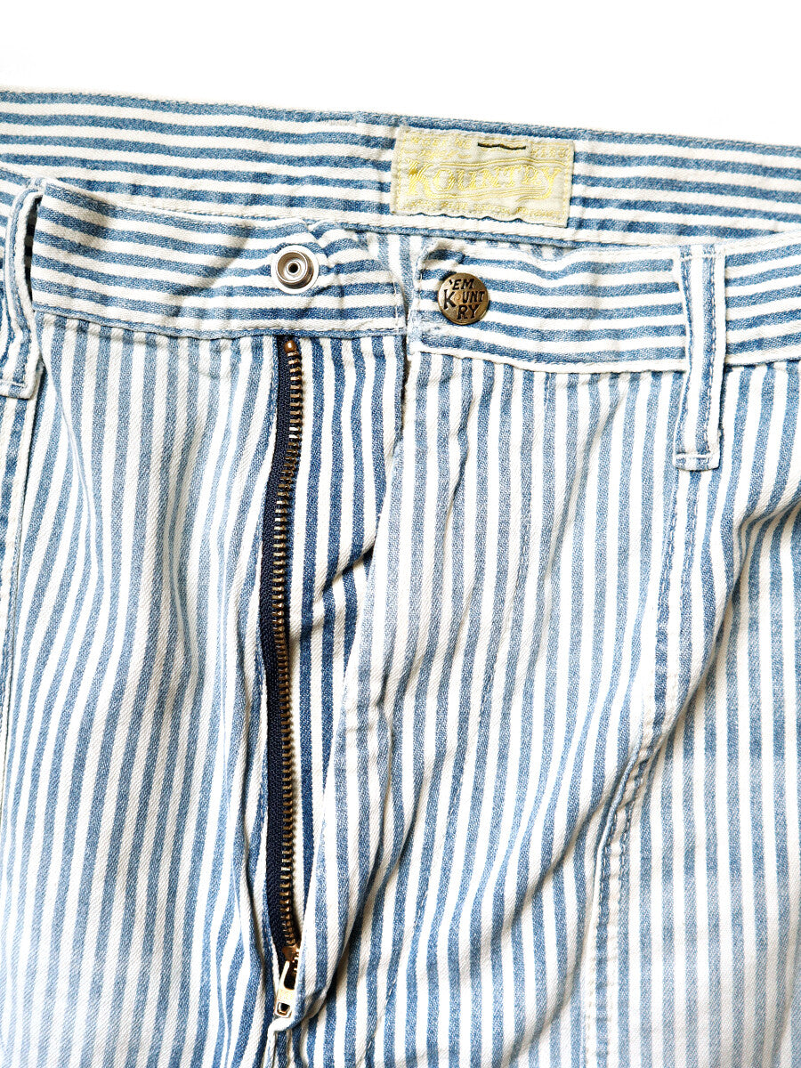 KAPITAL 10oz HICKOREE Stripe Painter PORT Baggy Pants (CHAMPETRE Remake)