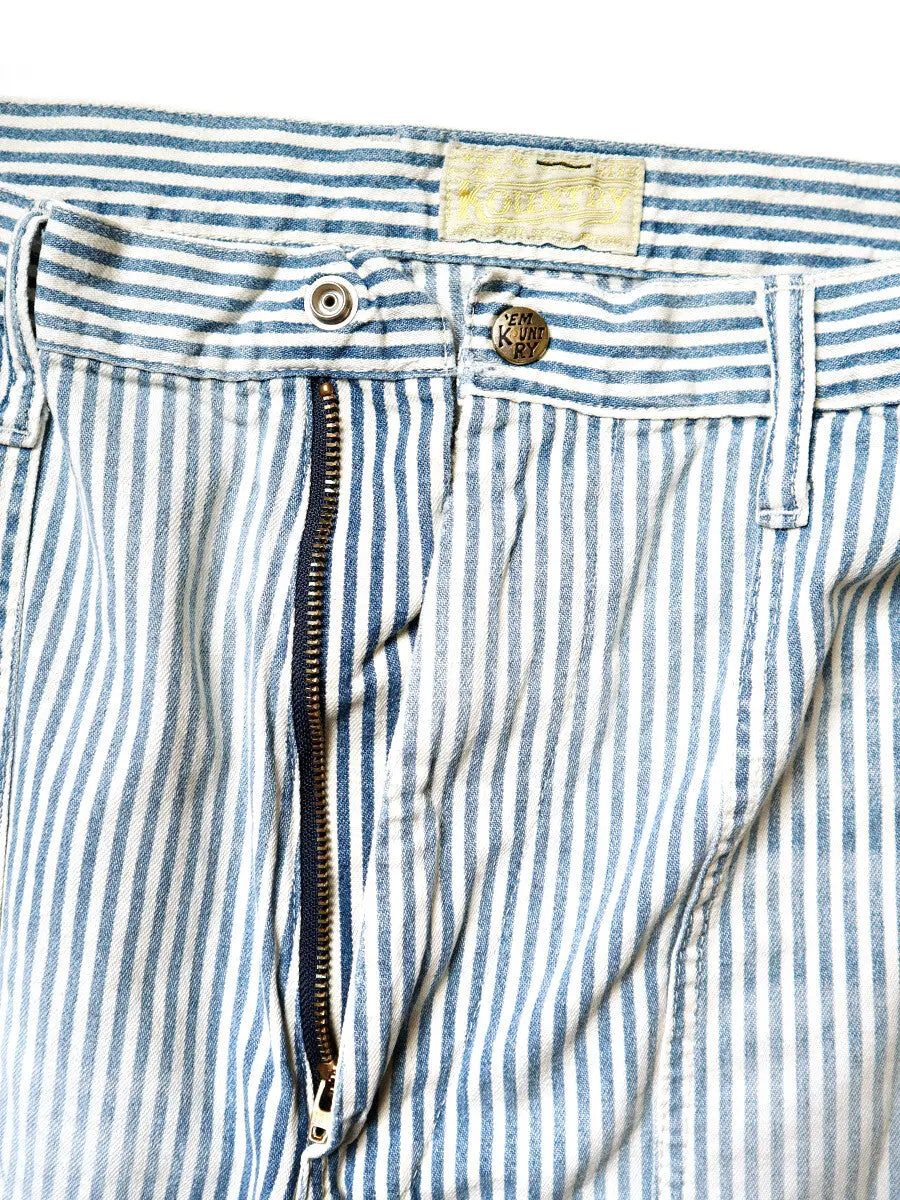 KAPITAL 10oz HICKOREE Stripe Painter PORT Baggy Pants (CHAMPETRE Remake) Kapital