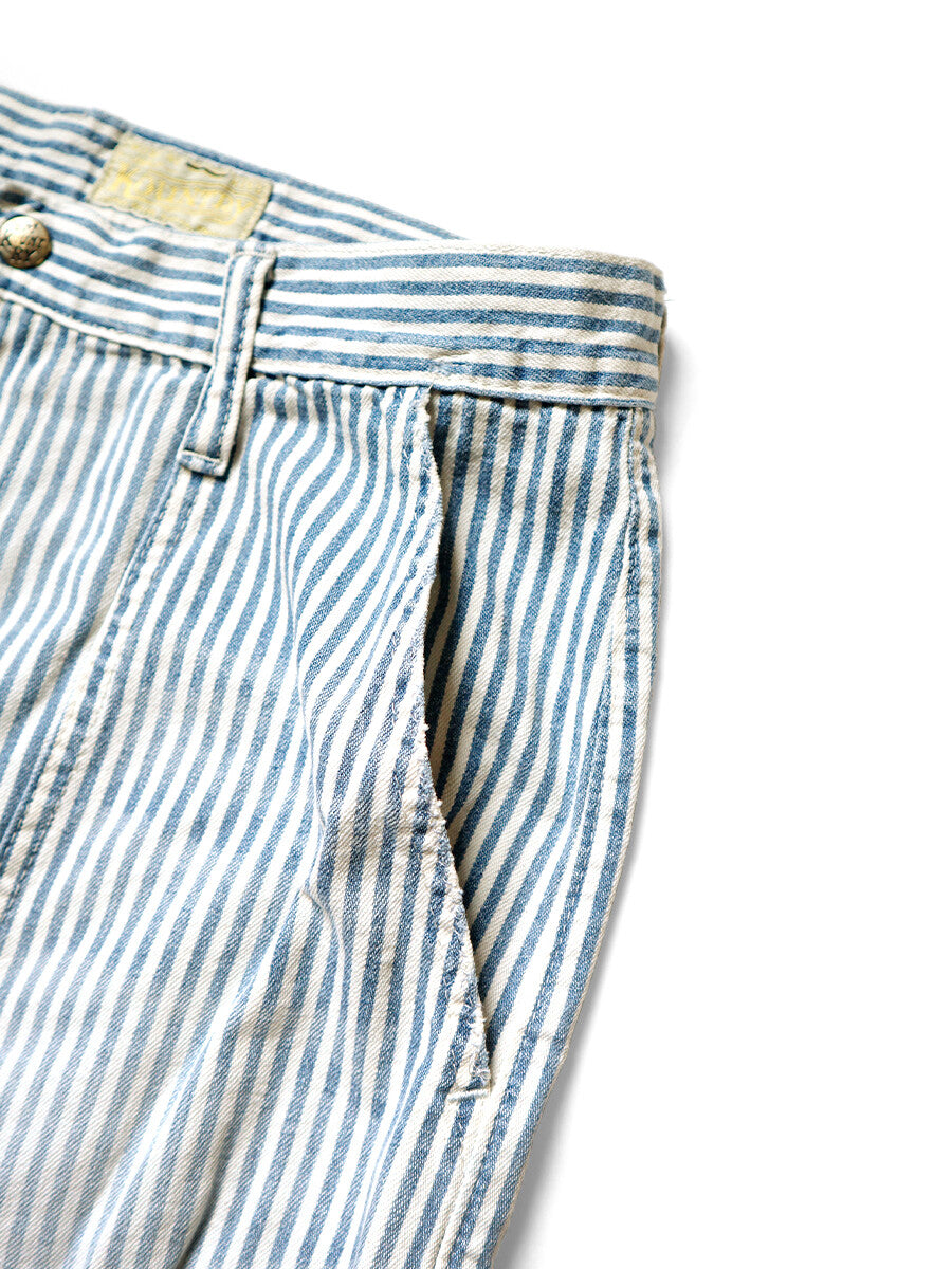KAPITAL 10oz HICKOREE Stripe Painter PORT Baggy Pants (CHAMPETRE Remake)