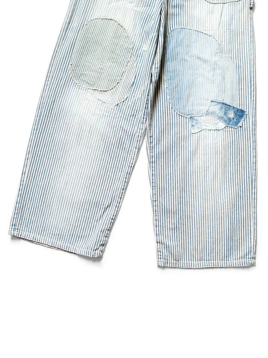 KAPITAL 10oz HICKOREE Stripe Painter PORT Baggy Pants (CHAMPETRE Remake) Kapital