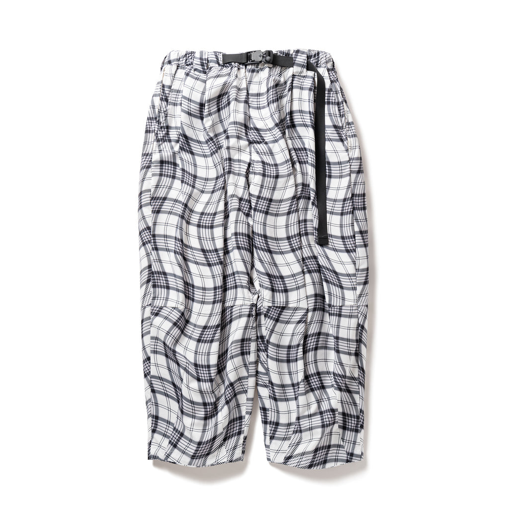 Wavy Plaid Balloon Pants