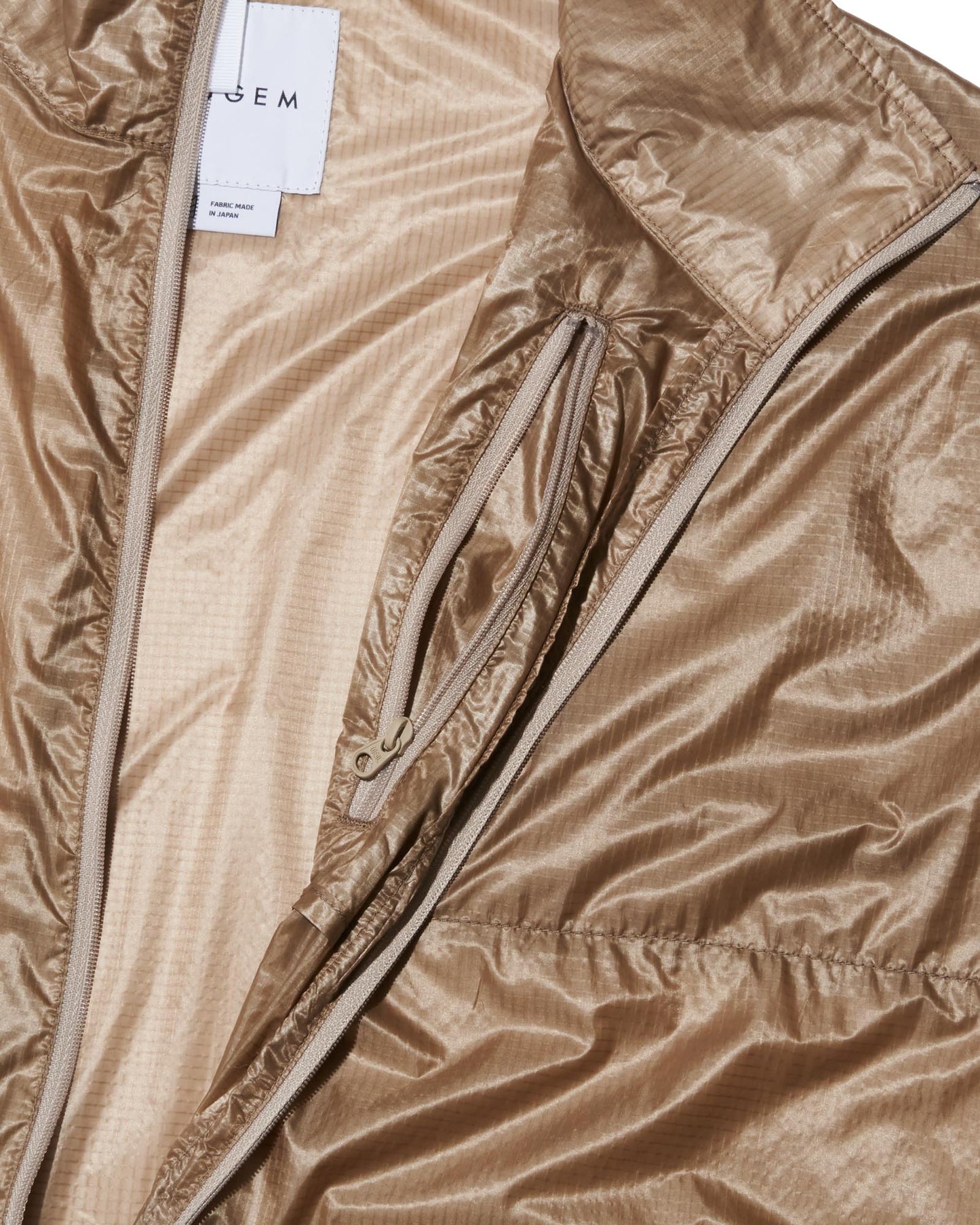 JUGEM LIGHTWEIGHT NYLON PULLOVER 'GREIGE'