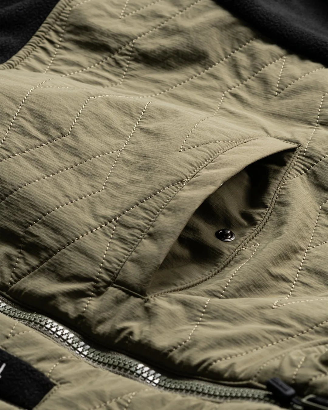 TBPR / T QUILT FLEECE JACKET 'Olive'