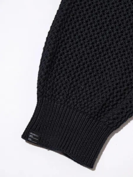 DELUXE JUNGLE WAFFLE KNIT 'BLACK'