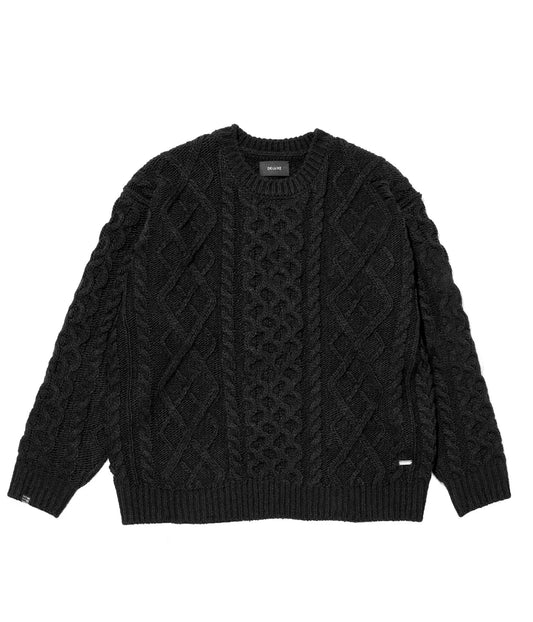 WAVES KNIT SWEATER 'Black'