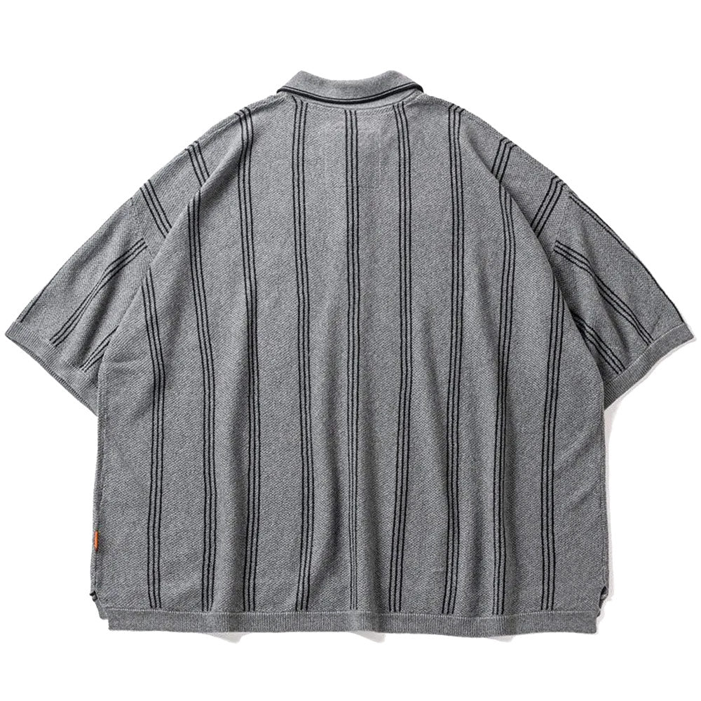 TBPR / Stripe Knit Polo 'Grey'