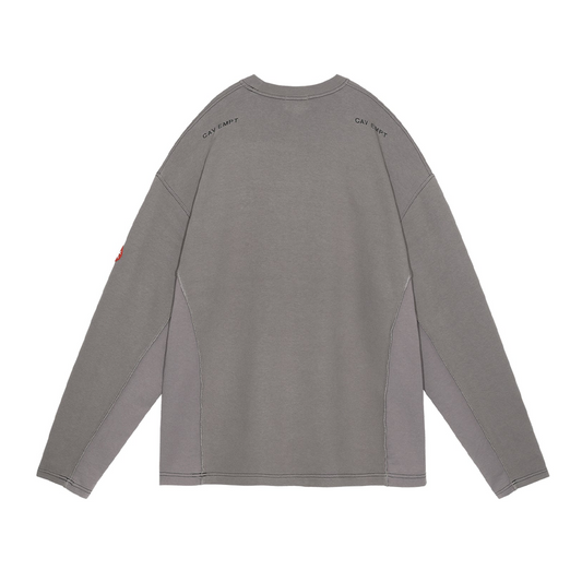CAV EMPT SIDE SEAM DBL KNIT LONG SLEEVE 'CHARCOAL'