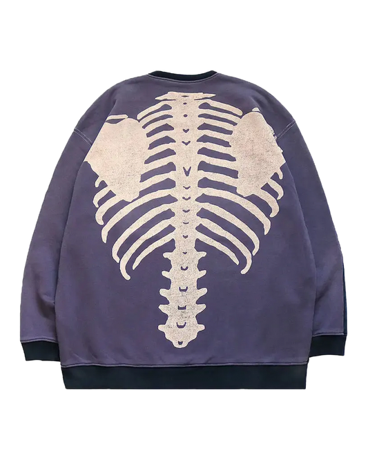 KAPITAL SWT Knit 2Tones Remake BIG SWT (BONE) 'BLKxPurple' Kapital