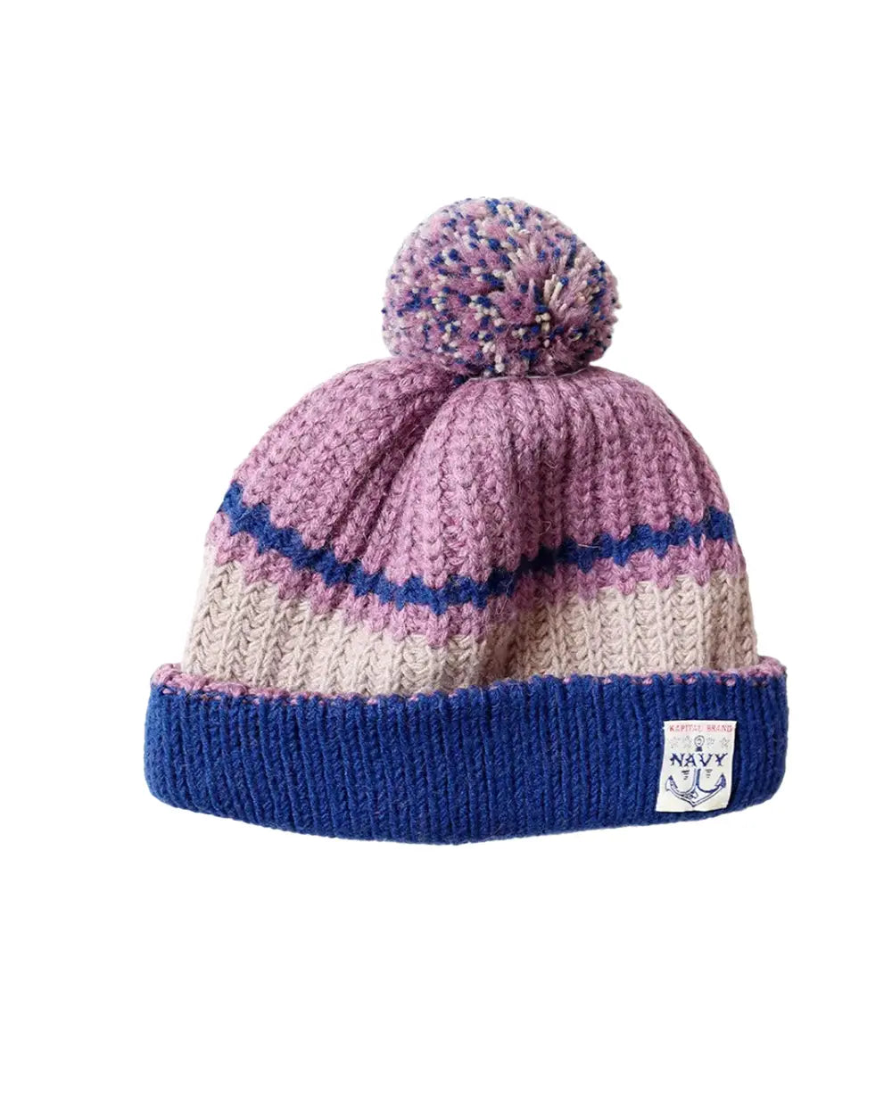 KAPITAL 3G Wool Cable Knit Cap 'PURPLE' Kapital