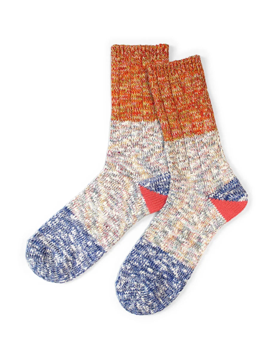 KAPITAL 60 YARNS 2 TONES HEEL SOCKS 'BLUE'