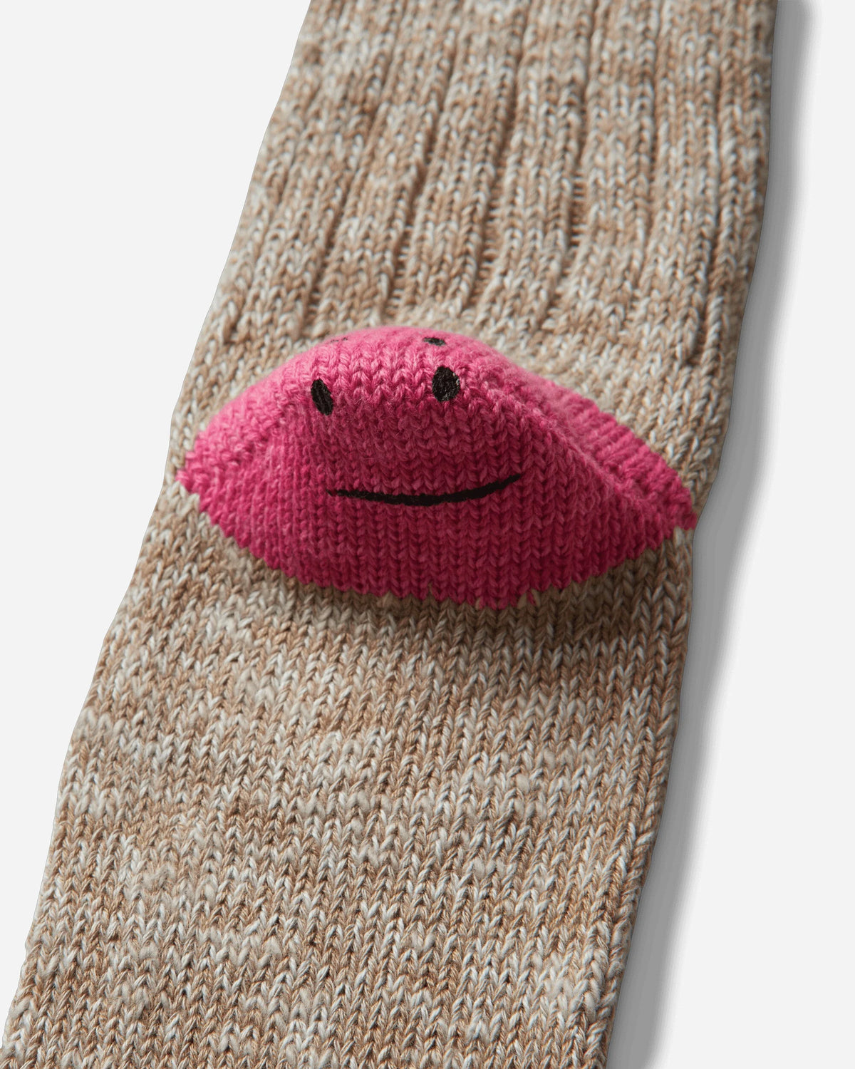 KAPITAL 60 YARNS IVY RAINBOWY HAPPY HEEL-HOLD SOCKS 'BEIGExPINK'