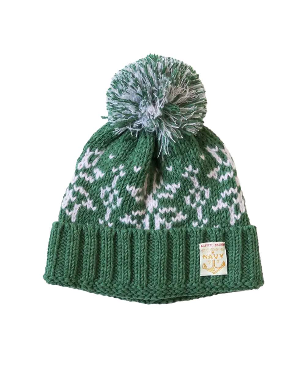 KAPITAL 3G Wool Snow Knit Cap 'Green' Kapital
