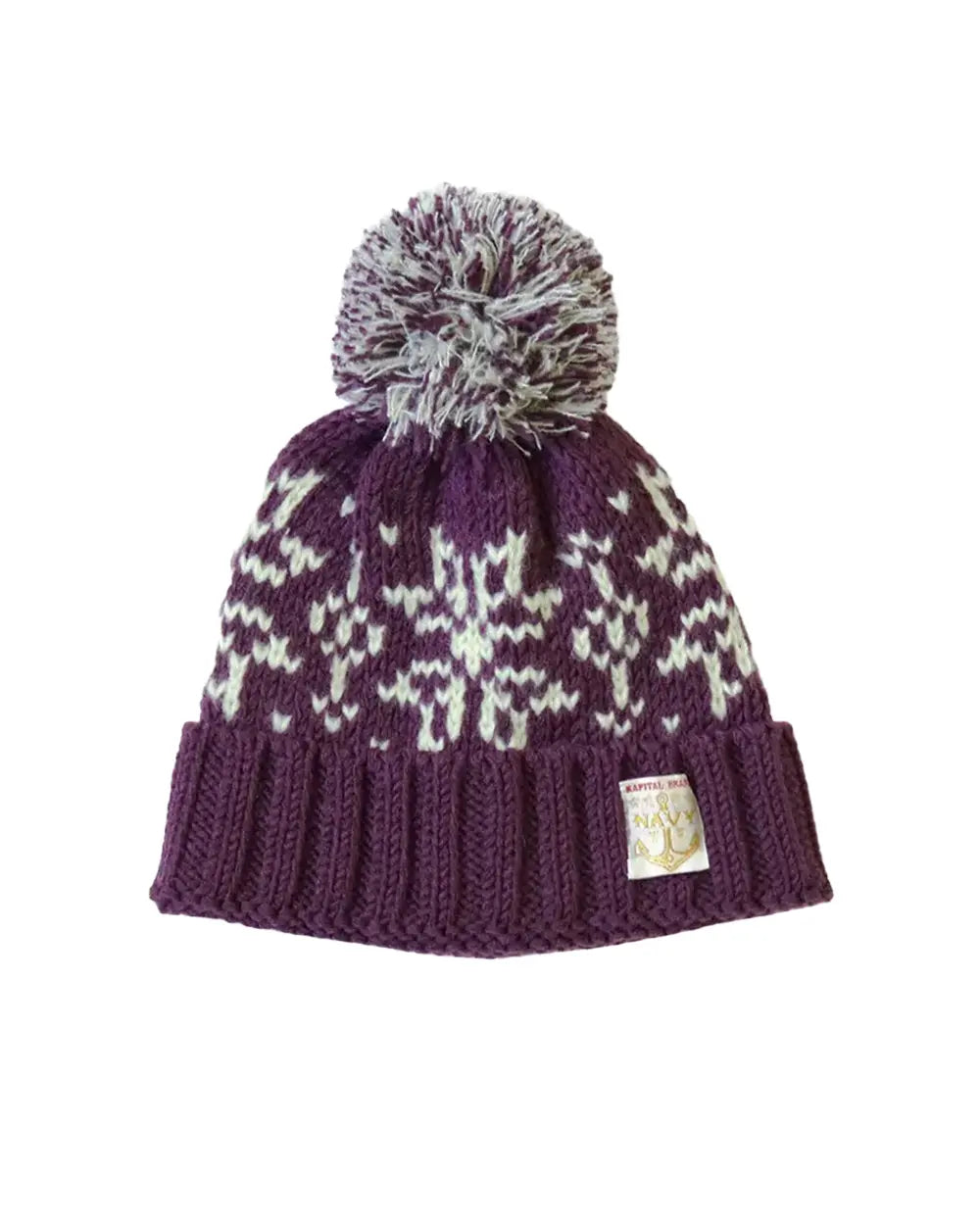 KAPITAL 3G Wool Snow Knit Cap 'Purple' Kapital