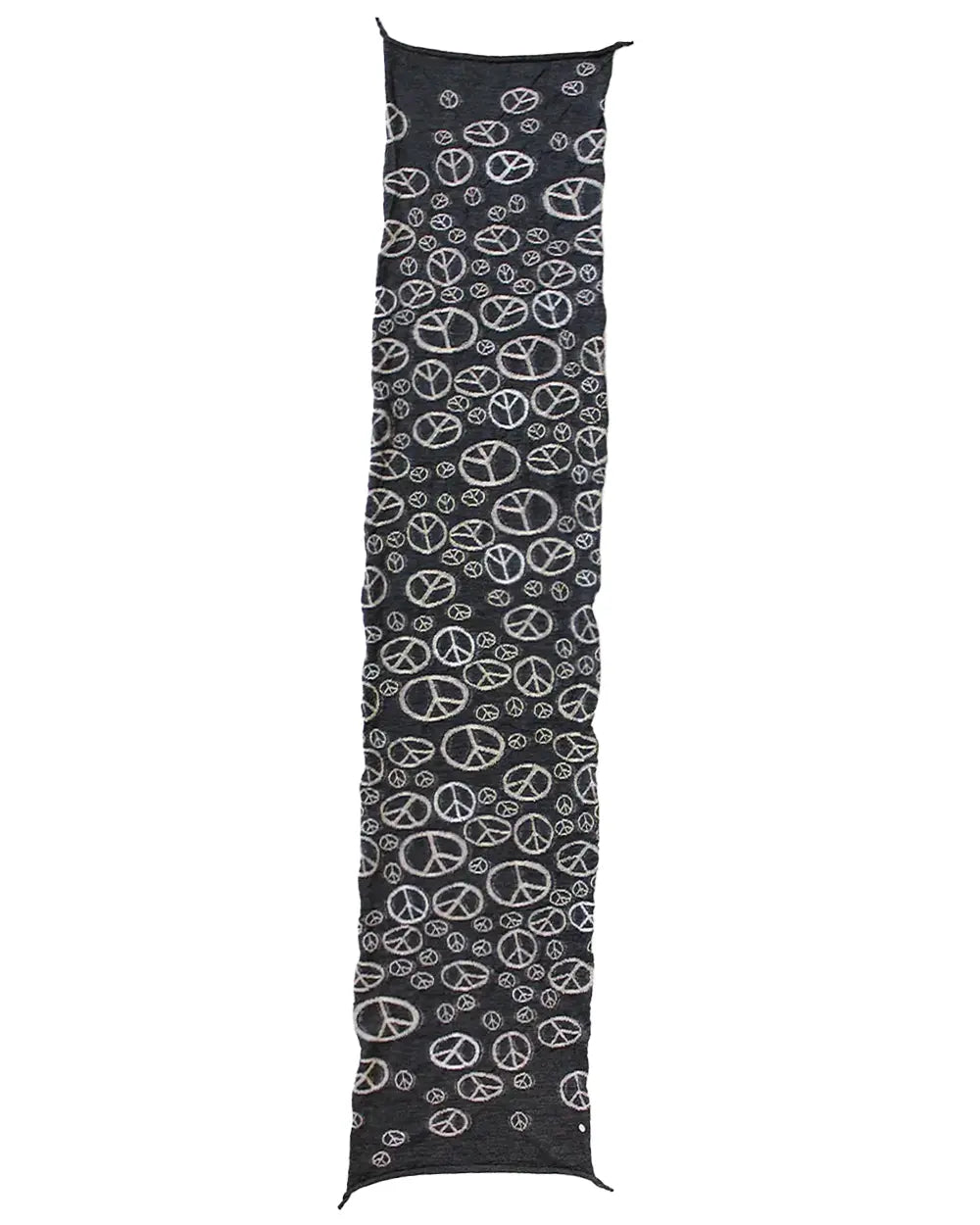KAPITAL Fulling Wool HAPPY Scarf PEACE 'Black' Kapital