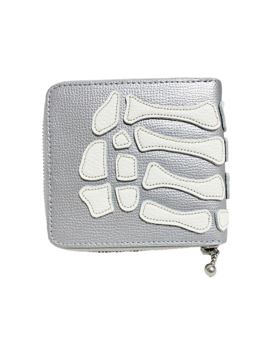 KAPITAL THUMB UP BONE BAND ZIP Wallet 'Silver' Kapital
