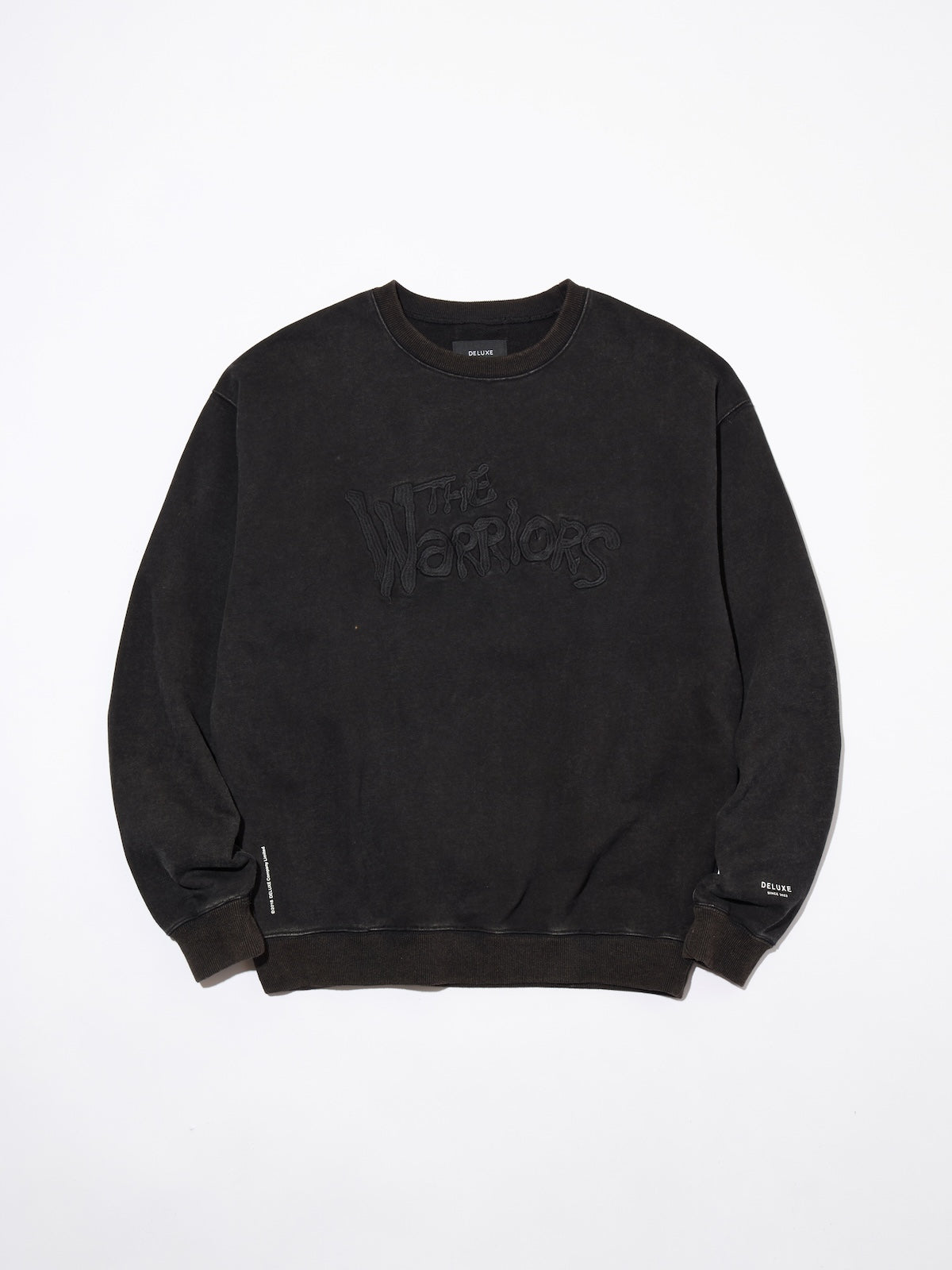DELUXE x THE Warriors Embroidery CREW 'BLACK'