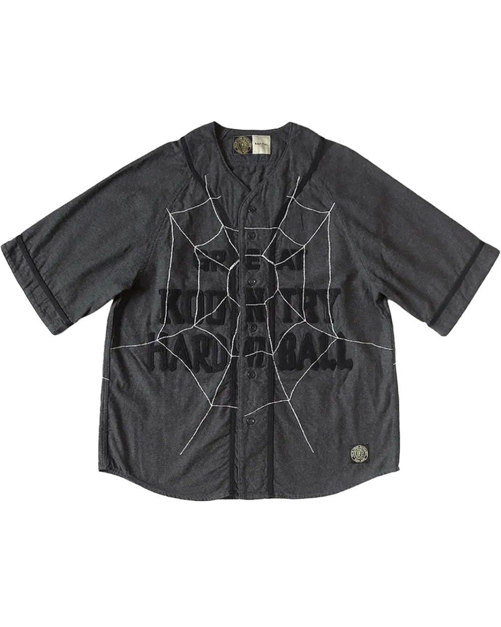 KAPITAL Cotton Wool GREAT KOUNTRY Baseball Shirt (KOUNTRY DREAM CATCH Remake) 'DarkGray' Kapital