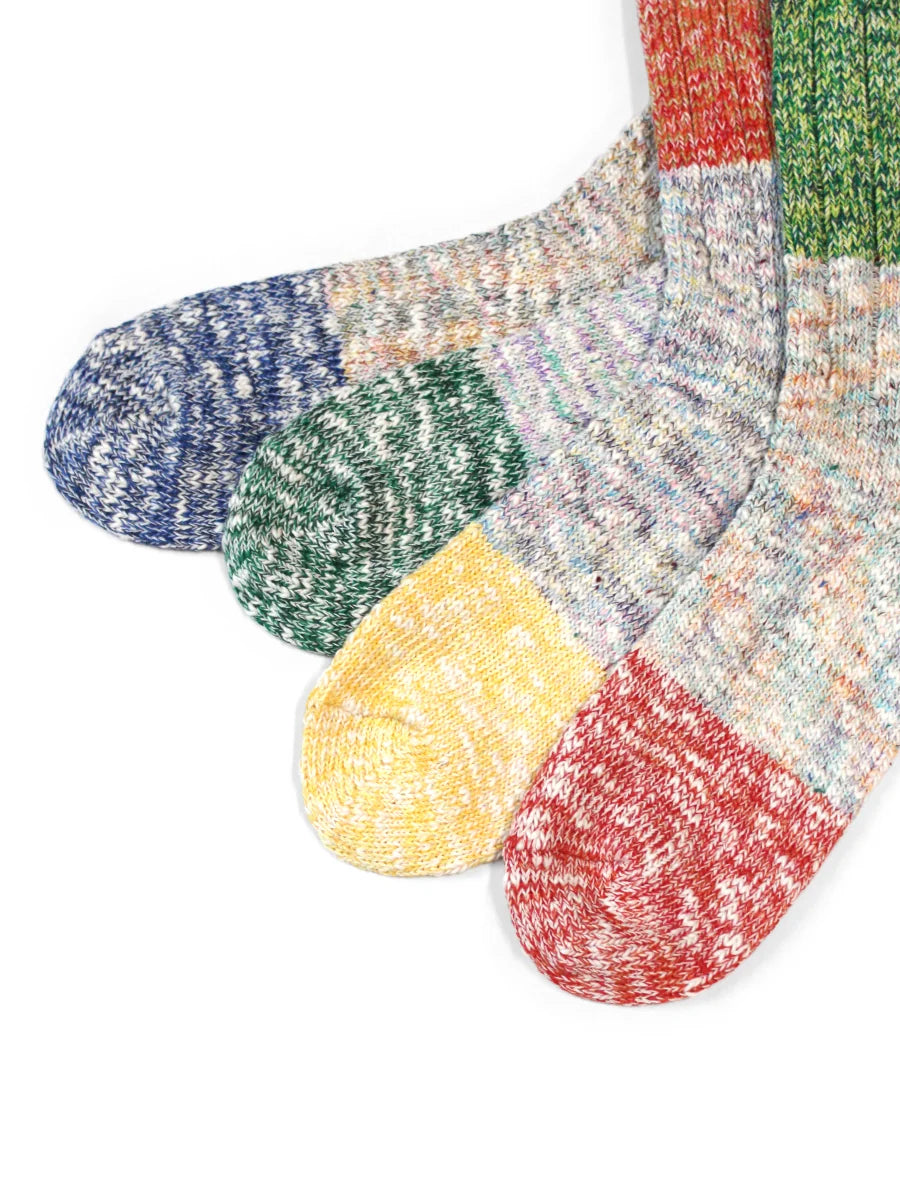 KAPITAL 60 YARNS 2 TONES HEEL SOCKS 'BLUE'