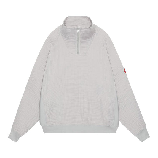CAV EMPT LAYERED GAUZE HALF ZIP 'GREY'
