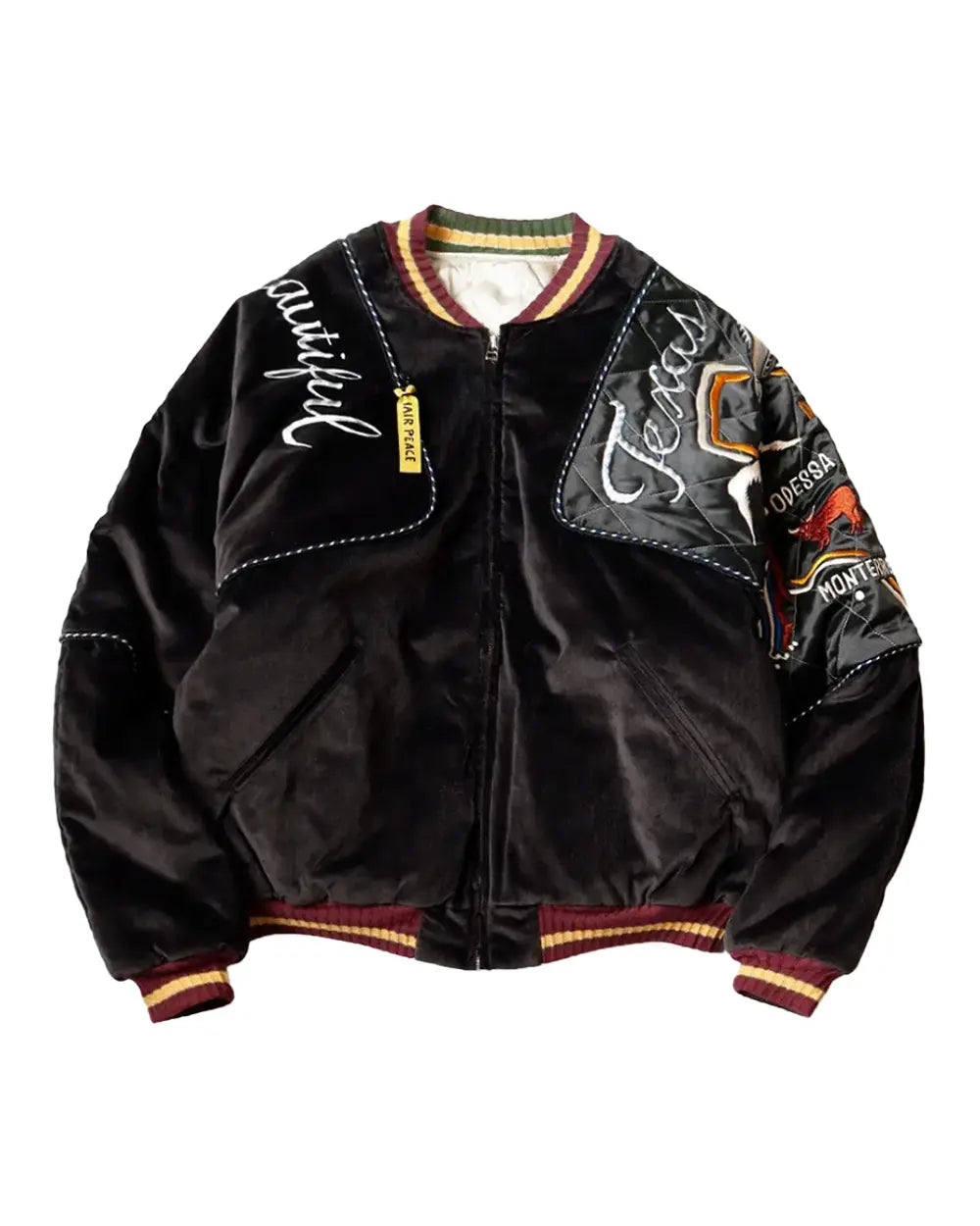 KAPITAL Velveteen SHAM BOMBER JKT (Beautiful Texas) 'Black' Kapital