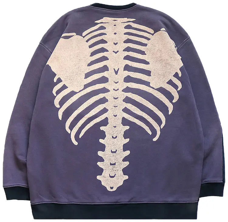 KAPITAL SWT Knit 2Tones Remake BIG SWT (BONE) 'BLKxPurple'