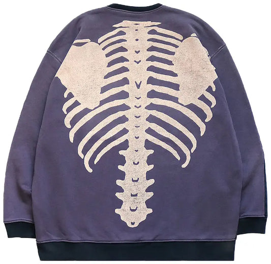 KAPITAL SWT Knit 2Tones Remake BIG SWT (BONE) 'BLKxPurple'