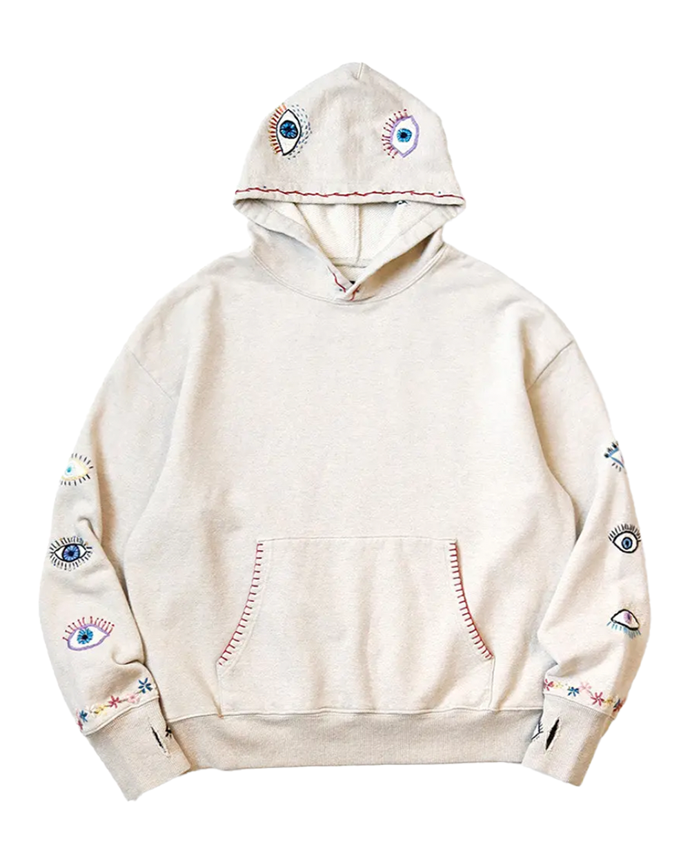 KAPITAL SWT Knit Hoodie (SPEAKEASY Embroidery) 'Ecru' - Antithesis