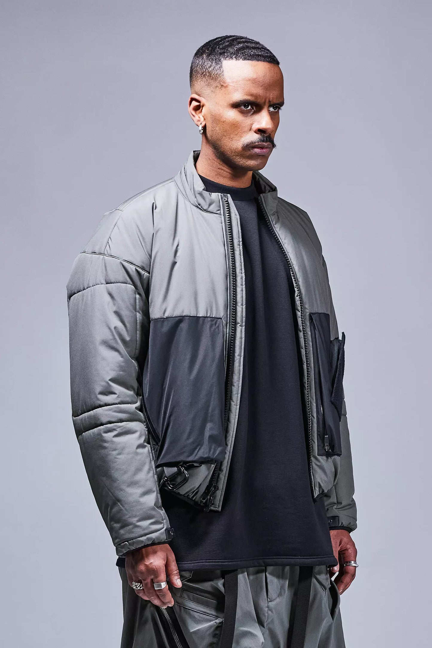 J91A-WS Windstopper® PrimaLoft® Modular Jacket 'Grey/Black'