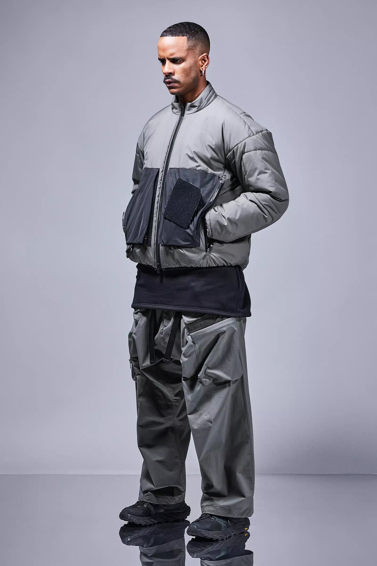 J91A-WS Windstopper® PrimaLoft® Modular Jacket 'Grey/Black'